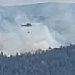 Хеликоптер се включи в борбата с пожара край Търново  ВИДЕО