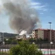 Огромен пожар избухна и край Стара Загора ВИДЕО