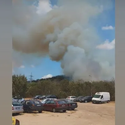 Голям пожар е избухнал този следобед край Варна съобщават граждани