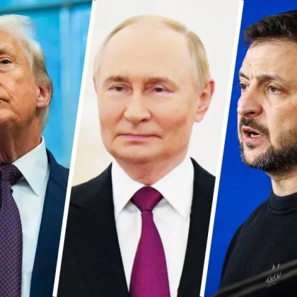 Тристранната среща между Володимир Зеленски Доналд Тръмп и Владимир Путин