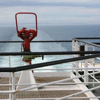 Фериботната връзка обслужваща граничен преход Оряхово Бекет на границата с Румъния временно преустановява