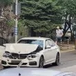 Катастрофа с БМВ блокира трамвай в София СНИМКА