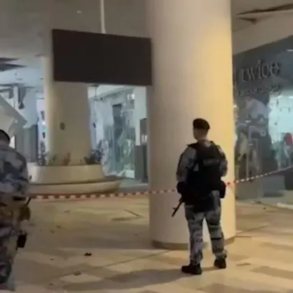 Руската национална гвардия публикува в своя Telegram канал първите видеозаписи от Централния