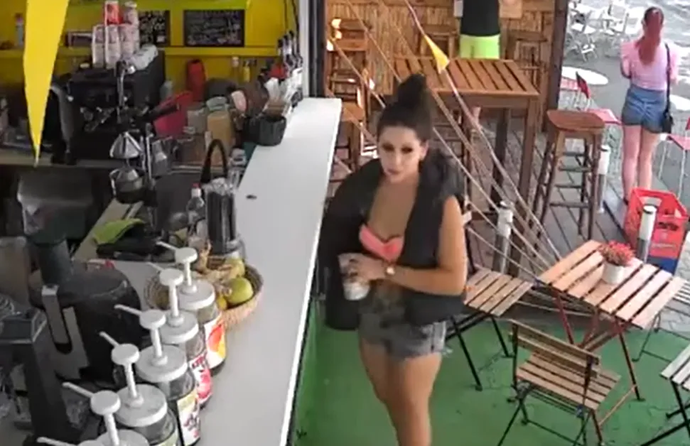 Млада жена се прояви с нагла кражба от заведение ВИДЕО