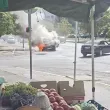 Кола се запали в София ВИДЕО