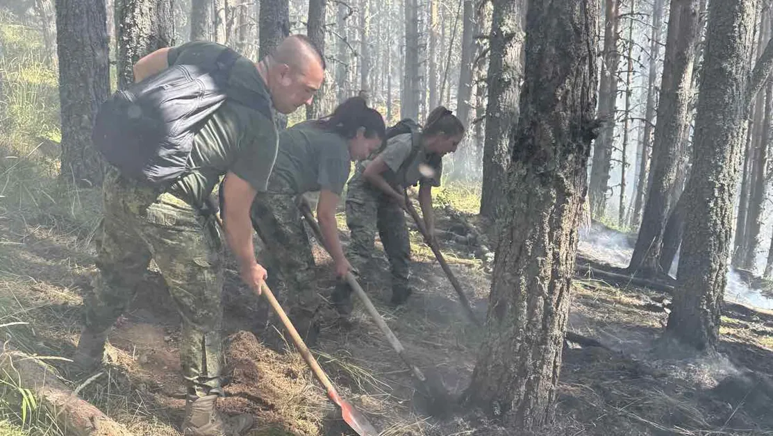 Продължава борбата с пожара в Национален парк "Рила"
