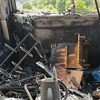 Апартаментът в пловдивския квартал Тракия който в събота следобед бе