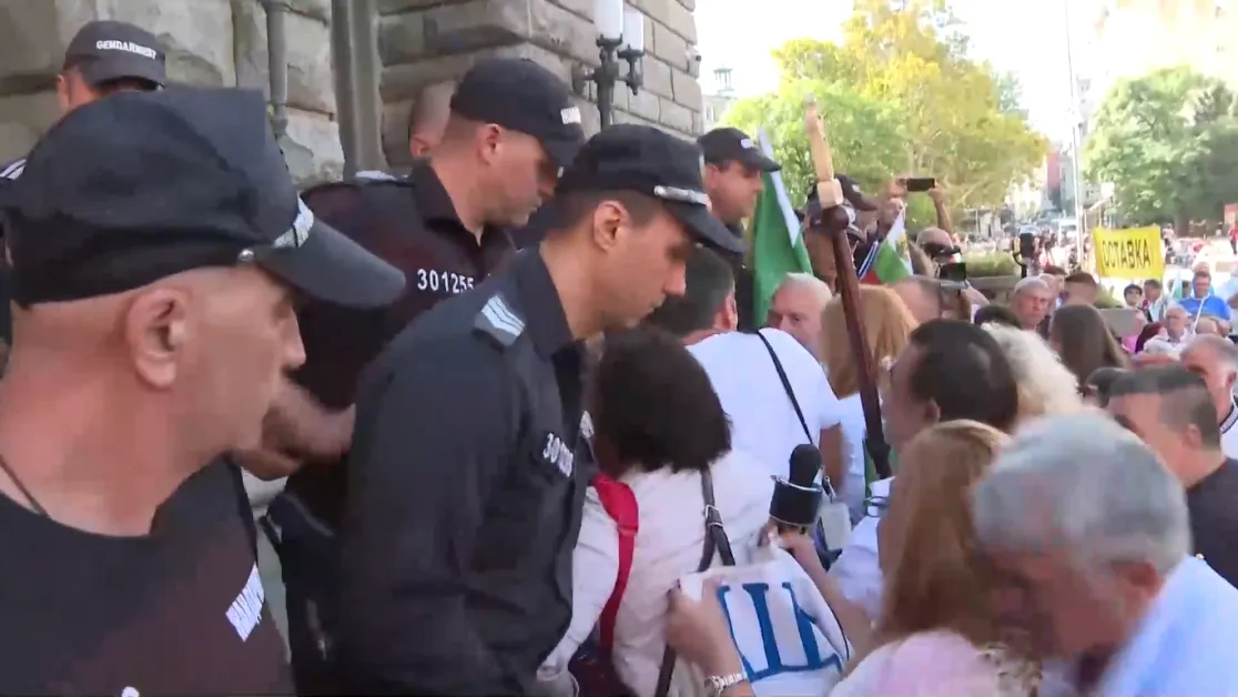 Протестиращи опитаха да нахлуят в сградата на НС ВИДЕО