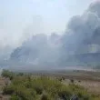 Пламна огромен пожар край Бургас! СНИМКИ