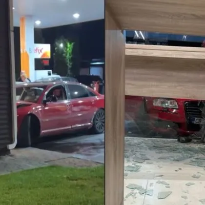 Кола се вряза в столична бензиностанция съобщават граждани в групата