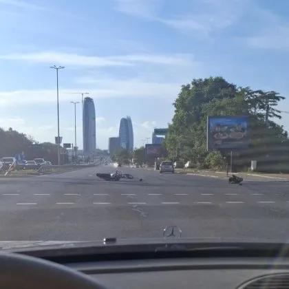 Пътно произшествие с мотор е станало в днешния следобед в