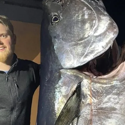 Норвежецът Маркус Ростад успя да извади на сушата гигантски атлантически