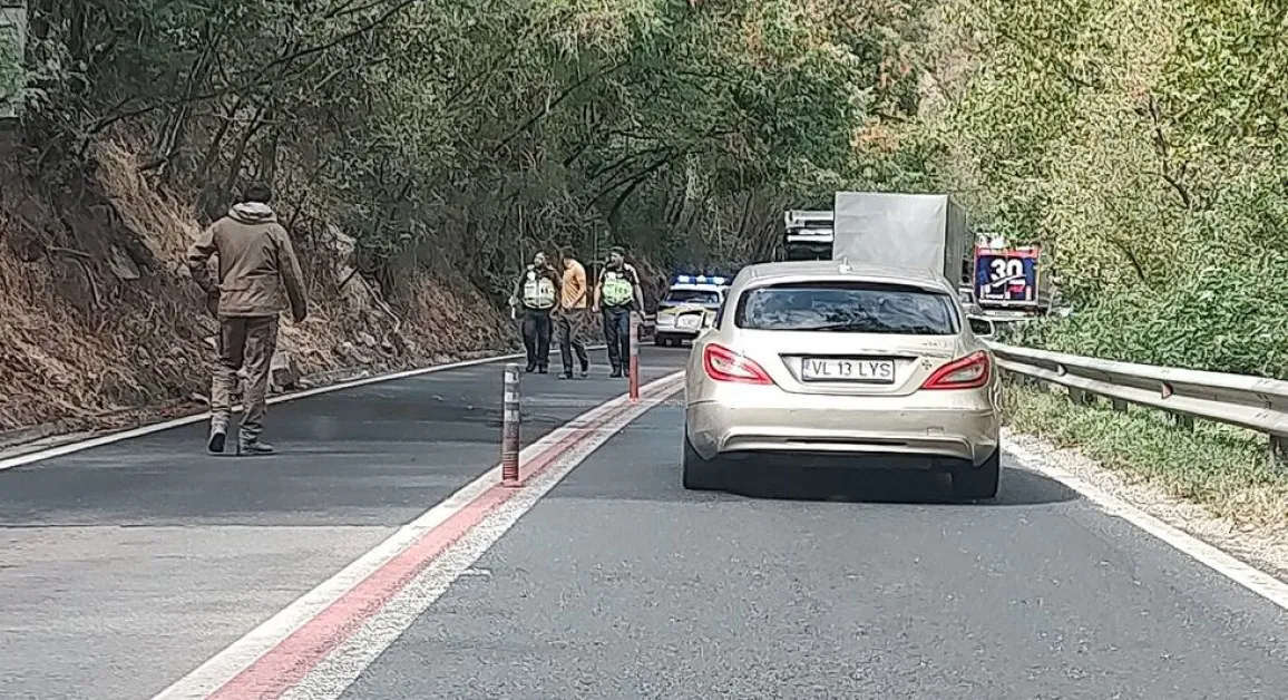 Пожар избухна в Кресненското дефиле, движението затруднено СНИМКИ