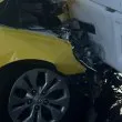 Инцидент в автобус в София, такси е смачкано СНИМКИ