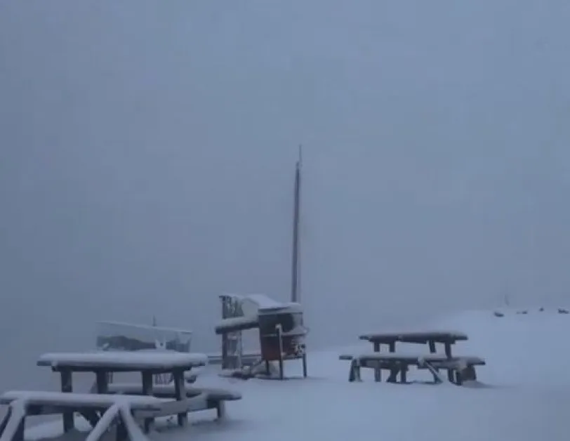Снежна приказка! Сняг натрупа в черноморски окръг ВИДЕО