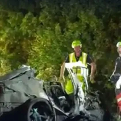 Мъж и две деца изгоряха в електромобил, останаха в капан