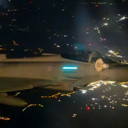 Два британски изтребителя Typhoon бяха изпратени над Полша като част