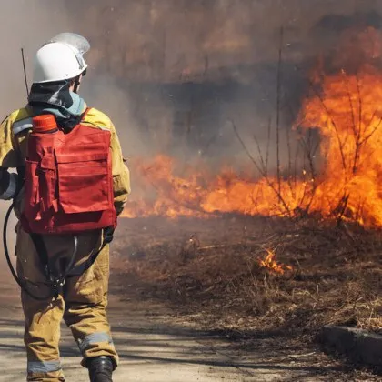 Пожар е възникнал в района на с Поибрене общ Панагюрище