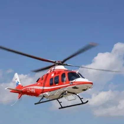 Въздушната линейка транспортира пациент със сърдечно съдов проблем за първи път