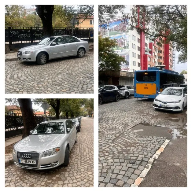 Кой кого натресе: автобус срещу Audi – битката за завоя СНИМКИ
