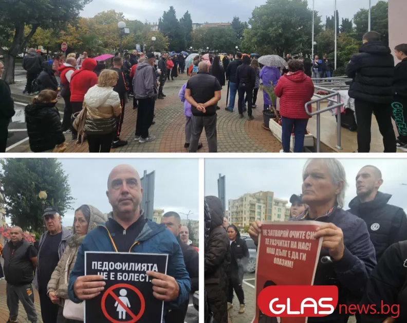 Протестиращи в Поморие настояват за оставката на кмета СНИМКИ