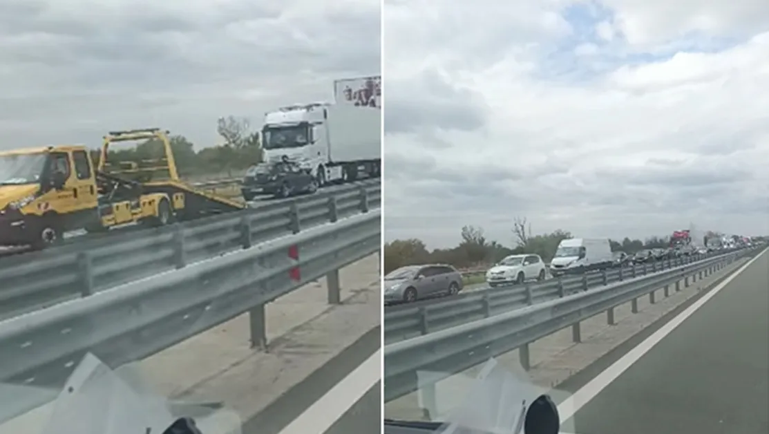 Катастрофа блокира движението на АМ "Тракия" край Белозем ВИДЕО