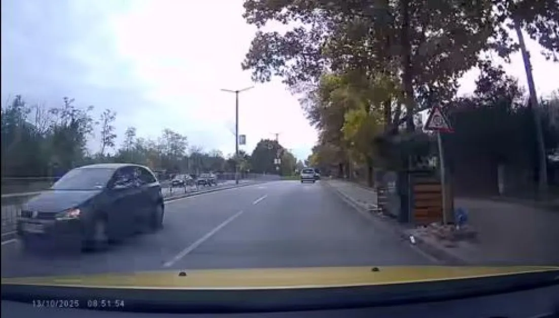 По английски: Шофьор шашна съгражданите си с маневра ВИДЕО