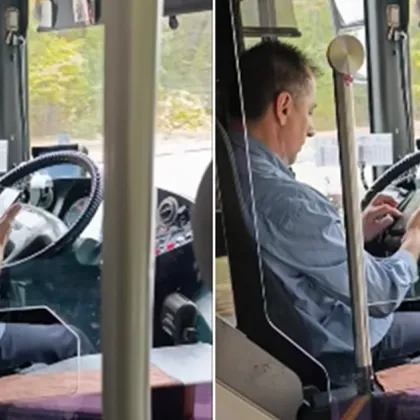 Пътничка в столичния градски транспорт засне шофьор който си играе