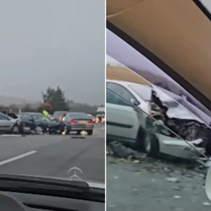 Катастрофа затвори временно АМ "Тракия" в посока София ВИДЕО+СНИМКА
