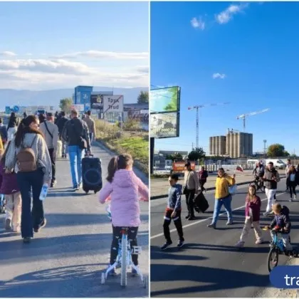 Пореден протест на село Труд за транспорт СНИМКИ