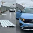 Предпазни огради от изкопа за метрото се откъснаха и удариха кола в София Предпазни огради от изкопа за метрото се откъснаха и удариха кола в София