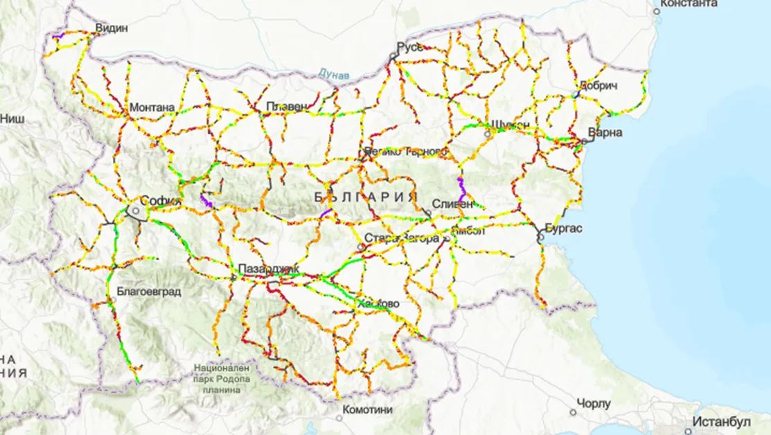 Нова пътна карта разкрива опасните и рискови за шофиране участъци у нас