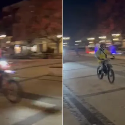 Деца карат кросови мотори по центъра на Перник, полицията не може да ги хване ВИДЕО