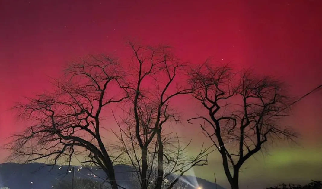 Зрелищно северно сияние обагри небето над части от САЩ СНИМКИ