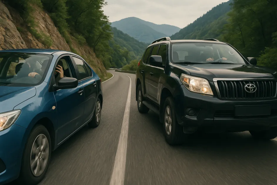 Секунда, паднал телефон и на косъм от смъртта: благодарността на един шофьор от Родопите