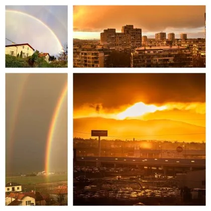 Тази вечер небето над София и околните градове се превърна в