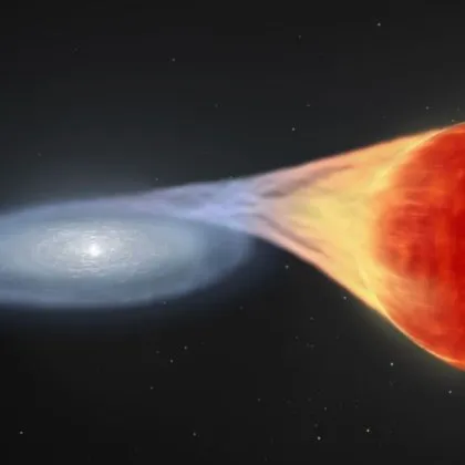 Учени откриха за първи път как вампирските звезди се хранят с жертвите си