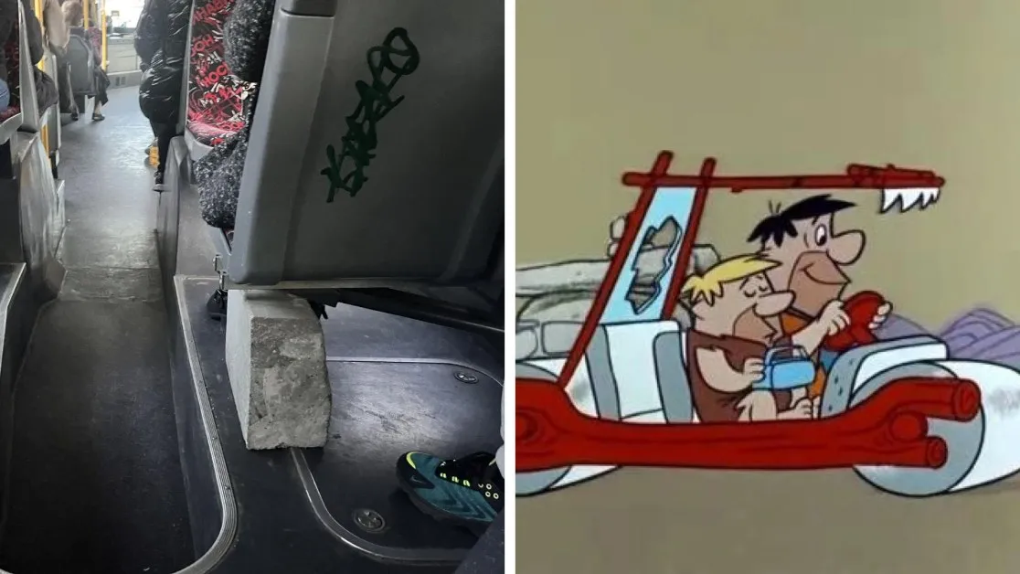 Колата на Фред Флинстоун или градски автобус в Пловдив? СНИМКА