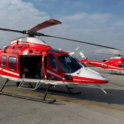 Медицинският хеликптер транспортира млад мъж от болницата в Благоевград до