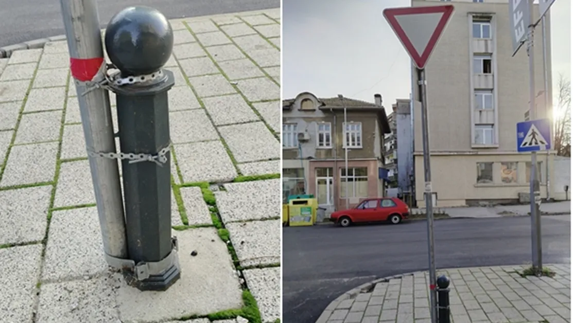 Нетипично закрепен пътен разсмя габровци СНИМКИ