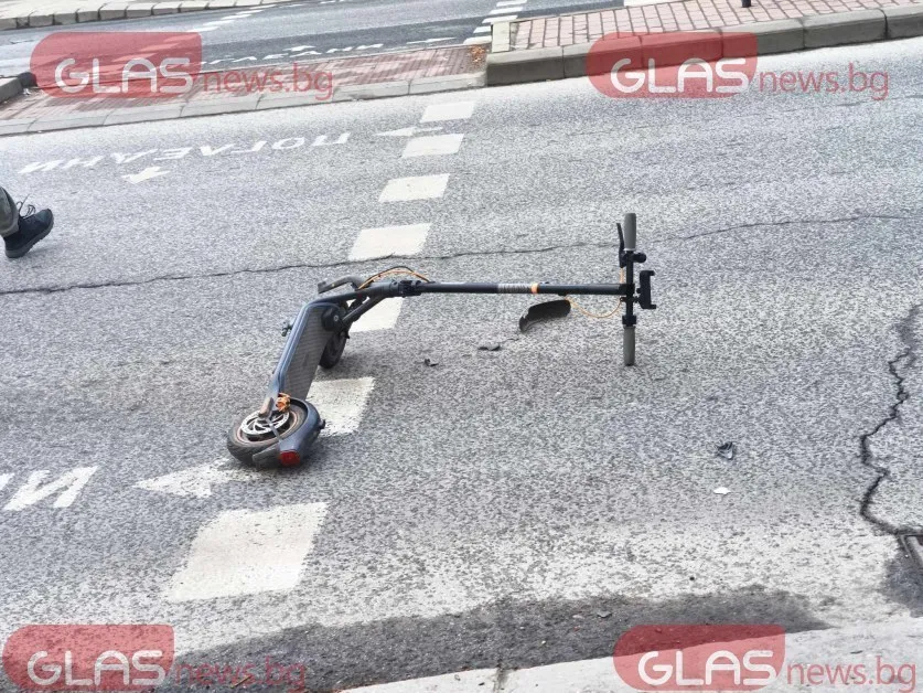 Пловдивчанин на метадон подкара тротинетка, помете го кола