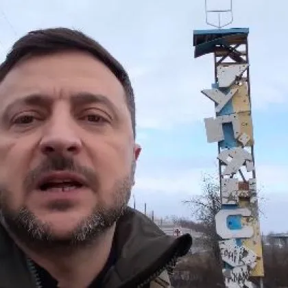 Зеленски записа ВИДЕО от Купянск, обявен за превзет от Русия