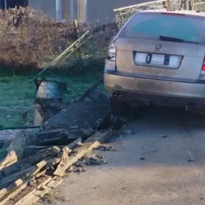Пиян шофьор се вряза в ограда на къща в Монтанско