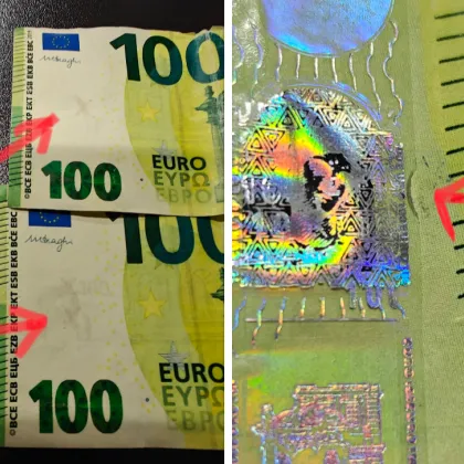 Фалшиви евробанкноти плъзнаха в наш град СНИМКИ
