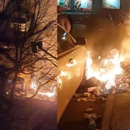 Подпалиха купчини със смет в София, едва не пламна кола ВИДЕА+СНИМКИ