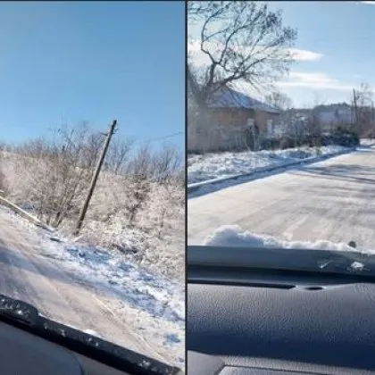 "Ще чакаме Слънцето": Заснежени пътища посрещат шофьори в Димитровградско СНИМКИ