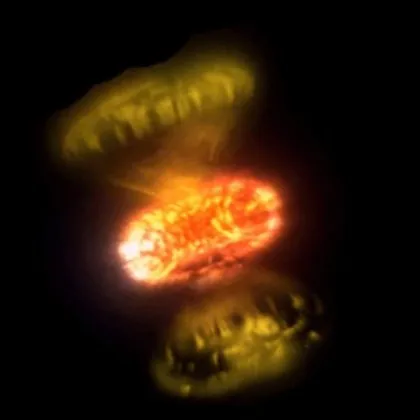 Учени са получили зашеметяващи изображения на експлозия на нова върху