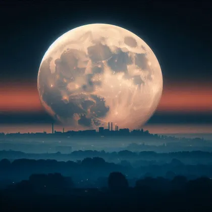 Защо Луната изглежда по-голяма, когато е над хоризонта