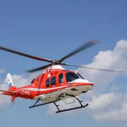 Медицински хеликоптер транспортира 5 годишно дете от Ямбол към Пловдив Въздушната линейка