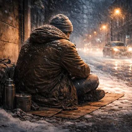 Жена от Несебър приюти бездомен музикант &ndash; вече 4 месеца го издържа сама